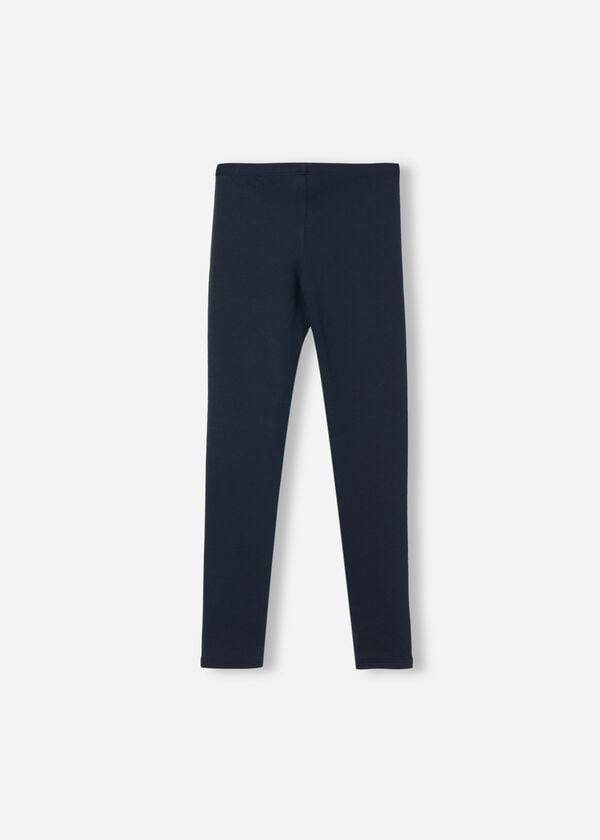 blaue calzedonia thermoleggings für kinder