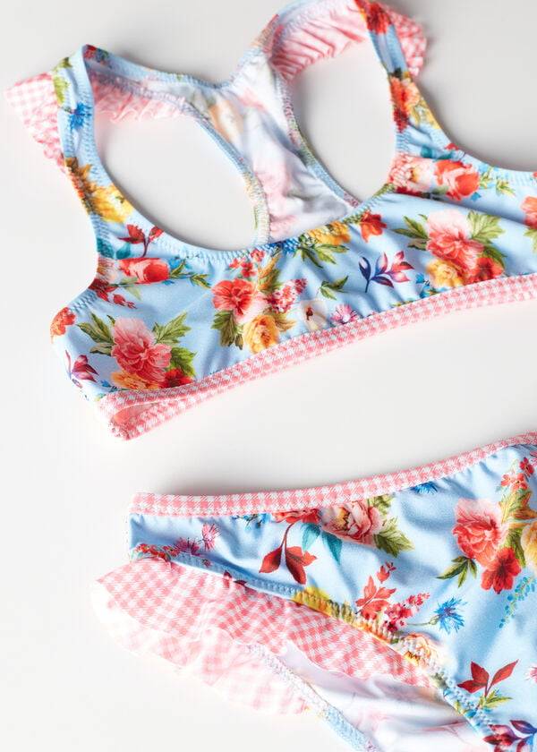 mehrfarbiger zweiteiliger badeanzug „masha mit blumenmuster von calzedonia