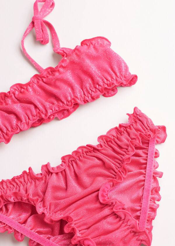 calzedonia zweiteiliger formentera badeanzug für kinder rosa