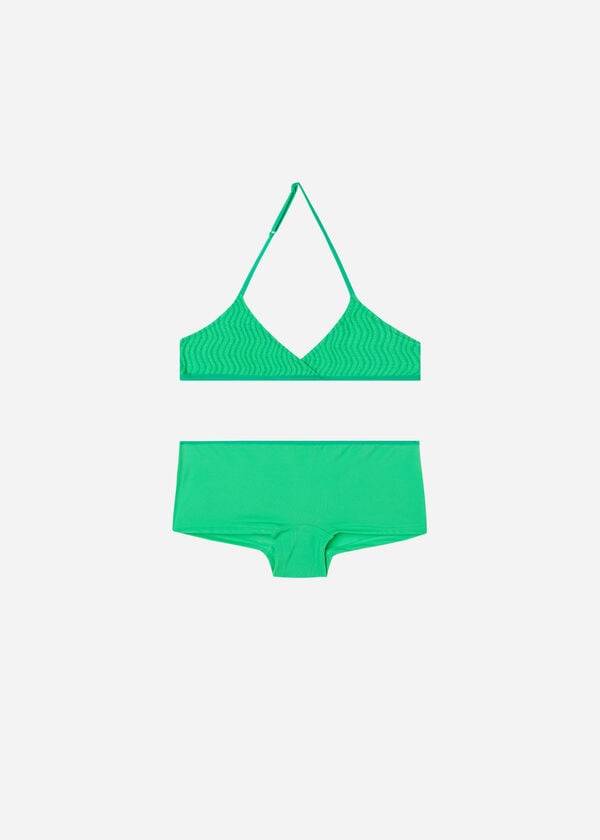 grüne calzedonia zweiteilige mykonos kinderbadeanzüge