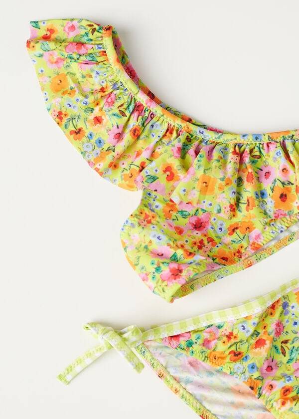 gelbe zweiteilige badeanzüge von calzedonia und siviglia für kinder