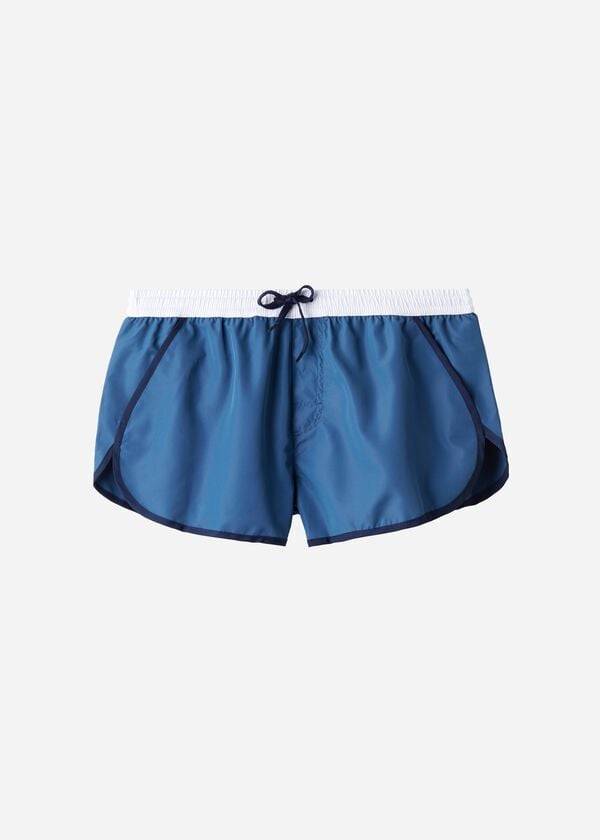 blaueweiße herren-badehose von calzedonia venice beach