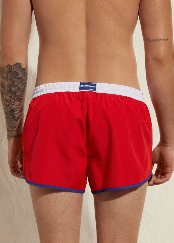 calzedonia venice beach eco herren-badehose rot