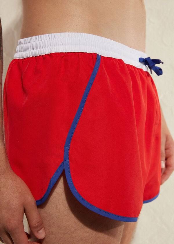 calzedonia venice beach eco herren-badehose rot