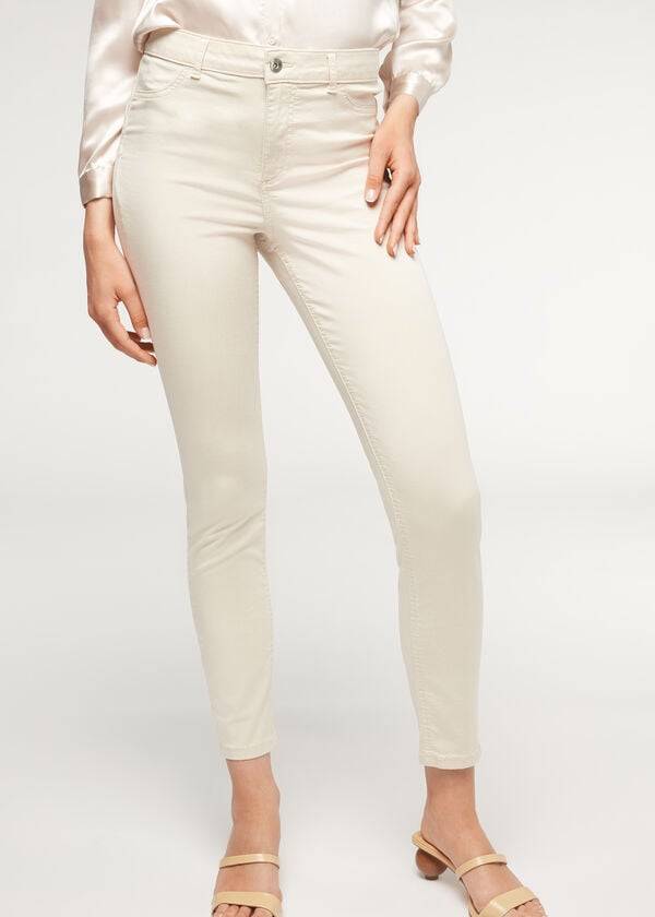 braunebeige damen-jeans calzedonia eco light push-up denim