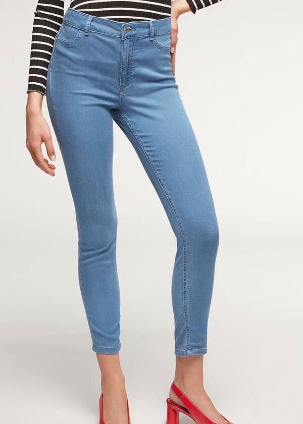 calzedonia eco light push-up-jeans für damen blau