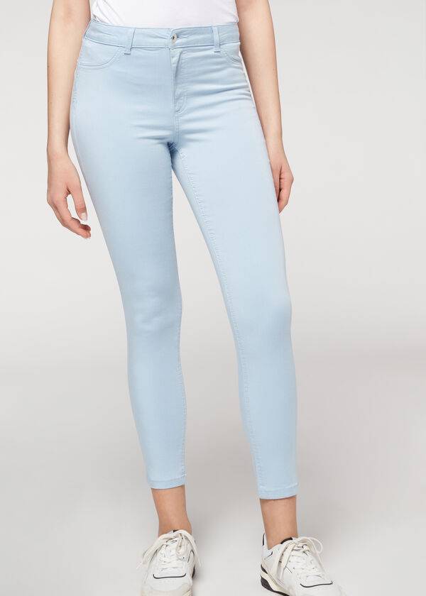 beige calzedonia eco light push-up-jeans für damen