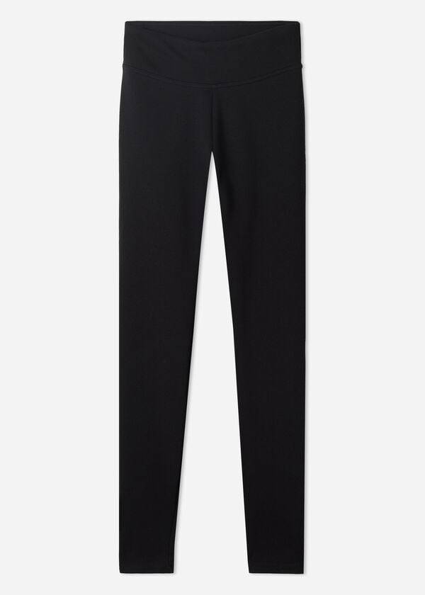 schwarze calzedonia plush ultra thermal damenleggings