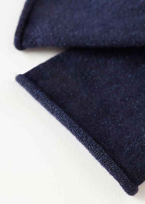 damen calzedonia shorts ohne bündchen mit glitzersocken blau
