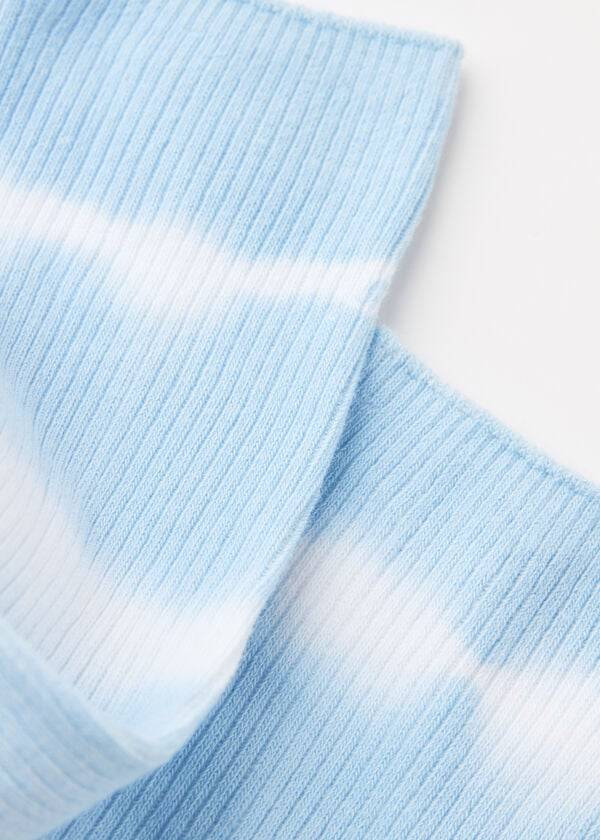 calzedonia kurze damensocken mit batikmuster blau