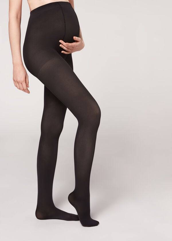 damen calzedonia 60 denier umstandsstrumpfhose schwarz