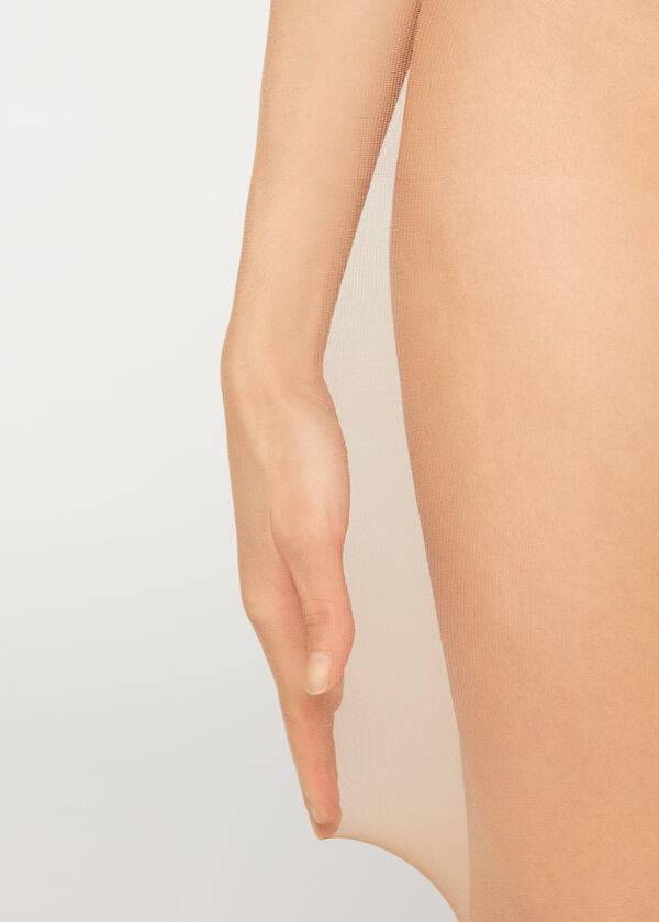 beige calzedonia 20 denier essential invisible sheer damenstrumpfhose