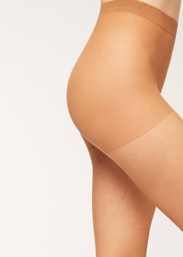 damen-leggings calzedonia 20 denier essential matt transparent beigebraun