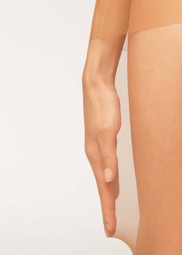 damen-leggings calzedonia 20 denier essential matt transparent beigebraun