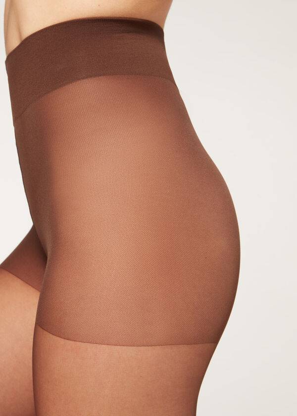 calzedonia 40 denier action medium sheer damen-tights kaffeebraun