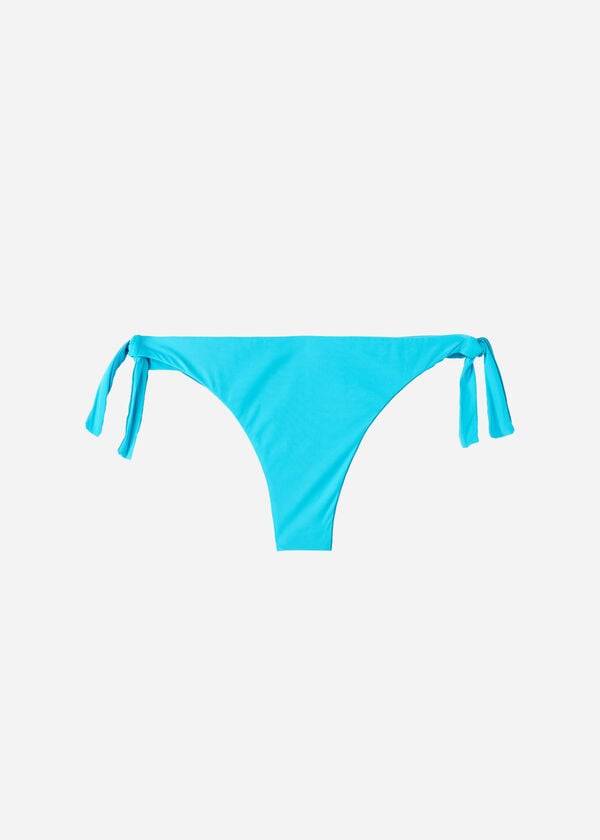 türkisfarbene calzedonia bow bikinihose für damen brasilianisches indonesisches Öko-material