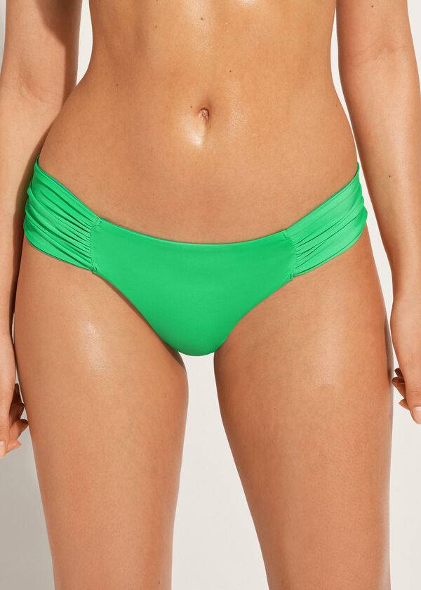 calzedonia damen-bikinihose aus brasilianischem und indonesischem Öko-material grün
