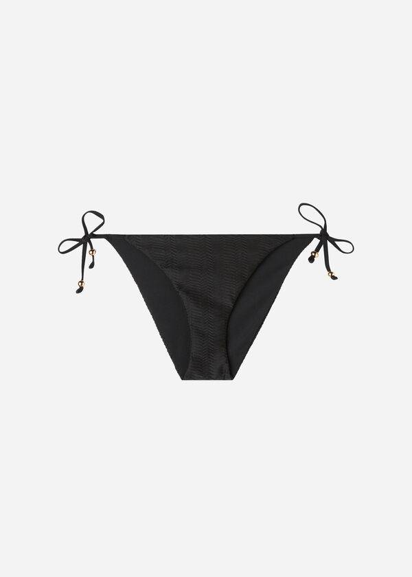 calzedonia chevron string casablanca damen-bikinihose schwarz