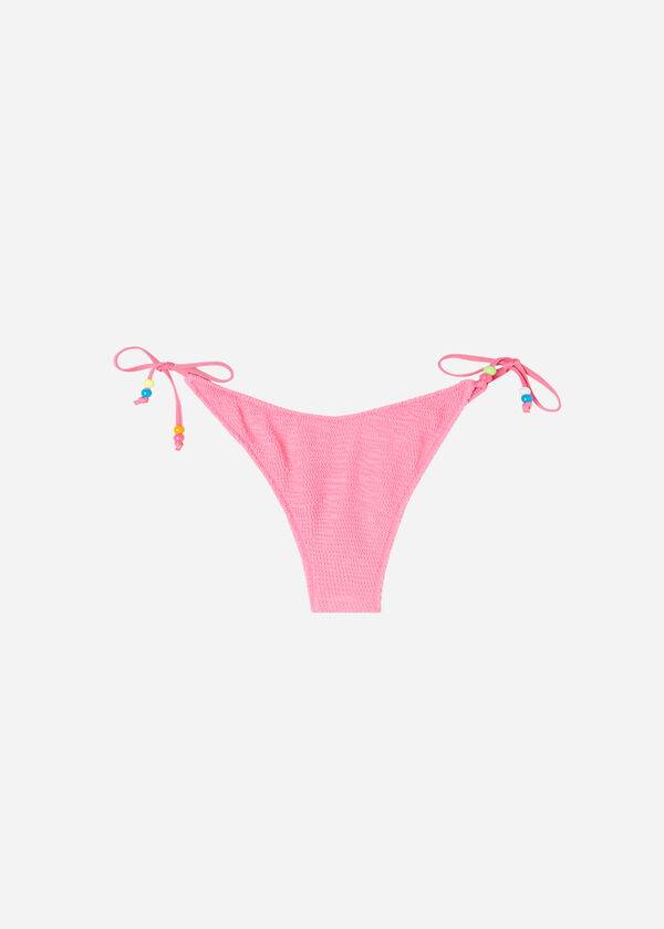 pinkfarbene calzedonia bikinihose mit hohem v-ausschnitt brasilianischer schnitt san diego für damen