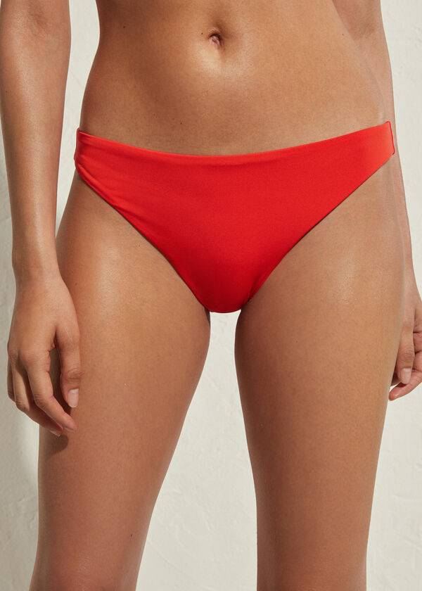 calzedonia indonesia eco damen-bikinihose rot