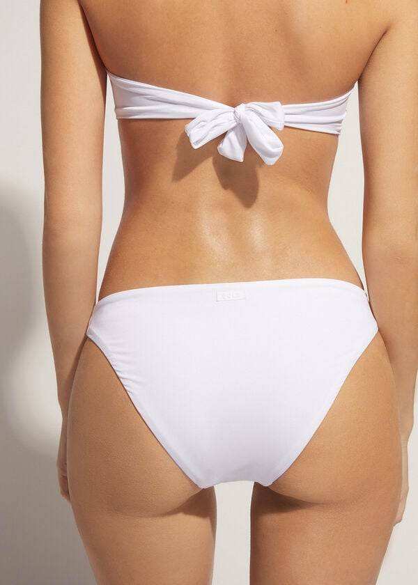 calzedonia indonesia eco low rise damen-bikinihose weiß