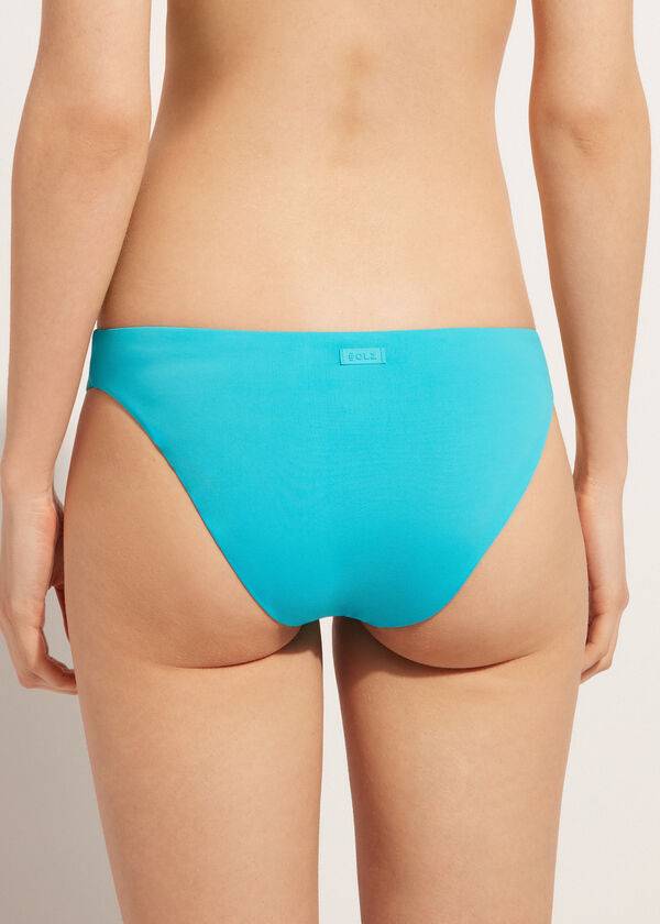 calzedonia indonesia eco low rise damen-bikinihose türkis