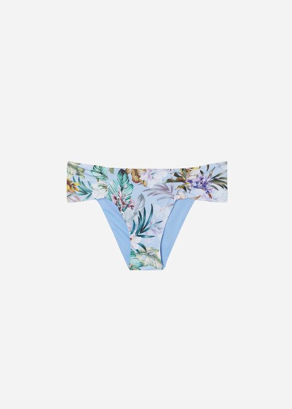 blaue calzedonia ruffly atene bikinihose für damen
