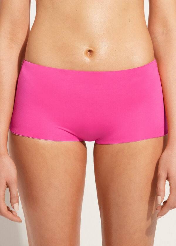 pinkfarbene calzedonia shorts für damen indonesische Öko-bikinihosen