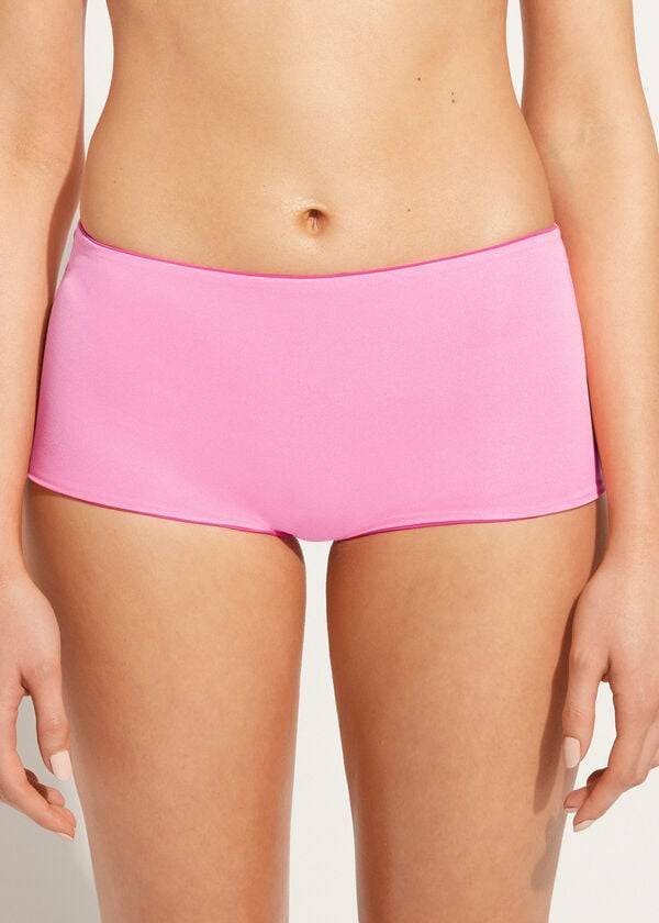 pinkfarbene calzedonia shorts für damen indonesische Öko-bikinihosen