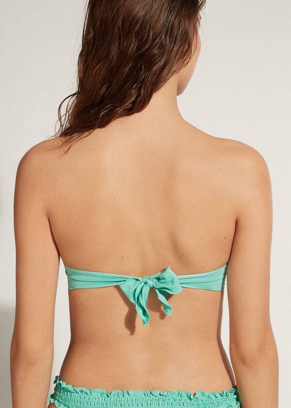 calzedonia bandeau formentera bikinioberteile für damen in grün