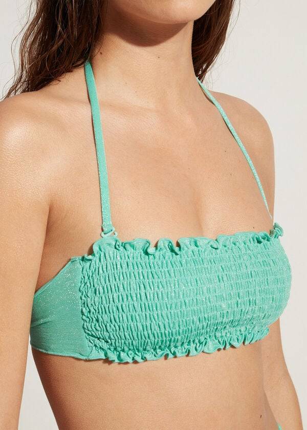 calzedonia bandeau formentera bikinioberteile für damen in grün