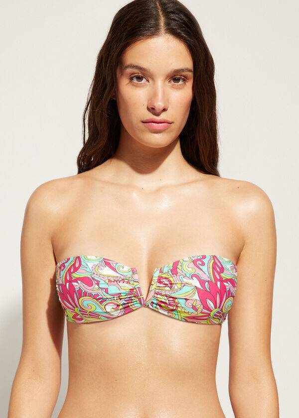 calzedonia bandeau londra bikinioberteil für damen in rosa