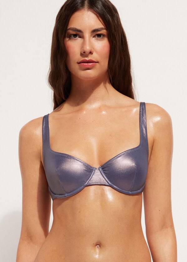 calzedonia bikini-oberteil mit balconette-effekt modell daytona damen blau