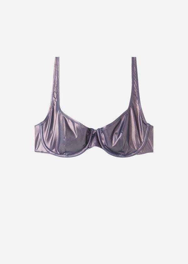calzedonia bikini-oberteil mit balconette-effekt modell daytona damen blau