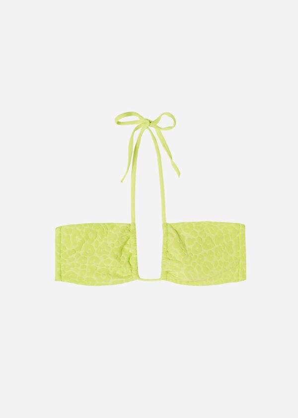 calzedonia bandeau-bikini-oberteil mit kordelzug bangkok grün