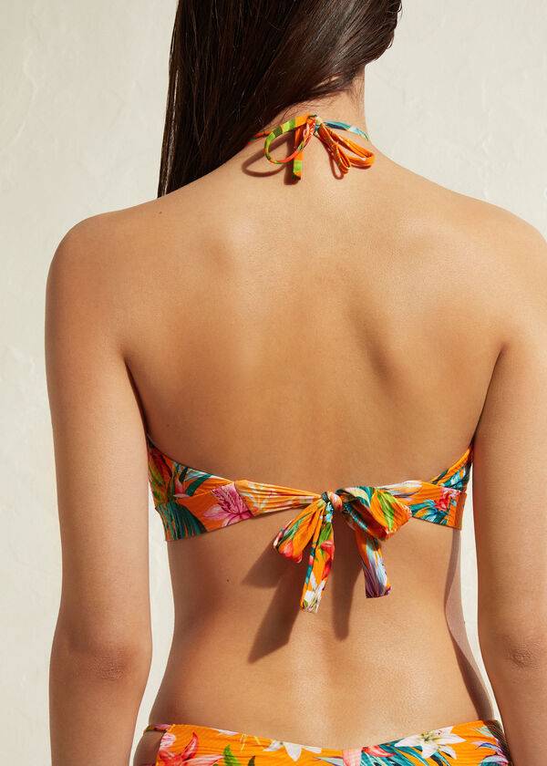 calzedonia bandeau rio eco-bikinioberteil mit kordelzug für damen in orange