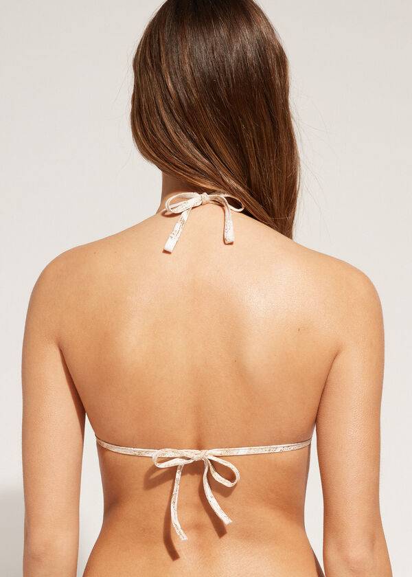 calzedonia triangel-bikini-oberteil mit abgestufter polsterung melbourne gold