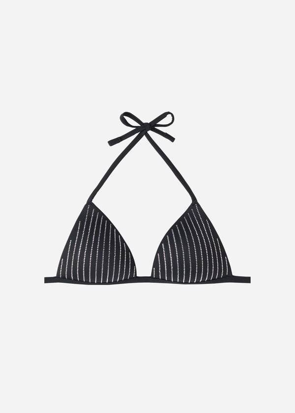 calzedonia bikini-oberteil mit abgestufter polsterung dreieck-design shanghai schwarz
