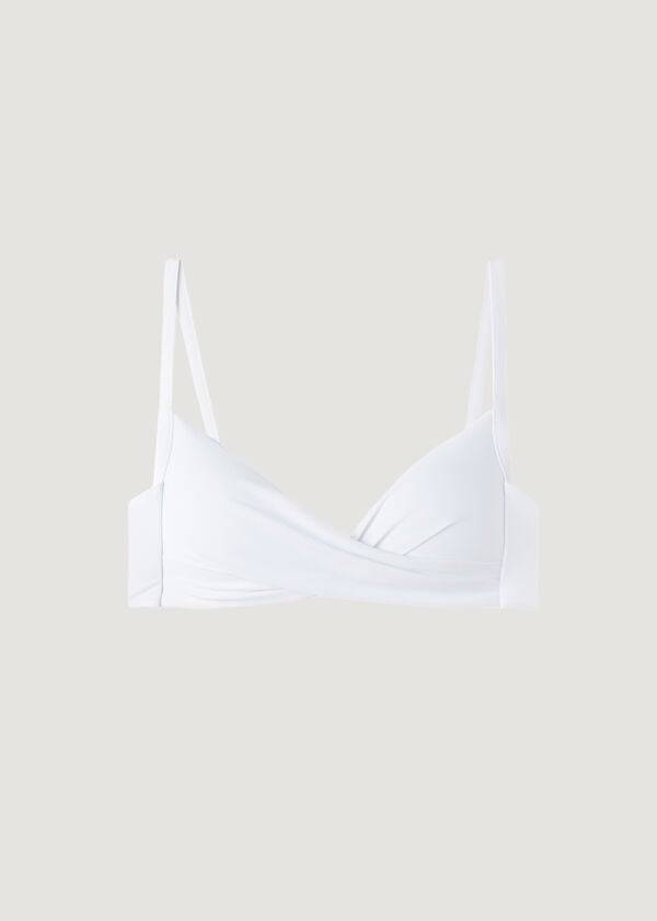 calzedonia damen-bikini-oberteil mit abgestuftem weichem gekreuztem triangel-schnitt weiß indonesien-design