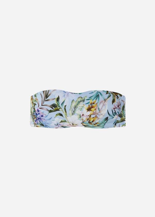 calzedonia wattiertes bandeau atene damen-bikinioberteil blau