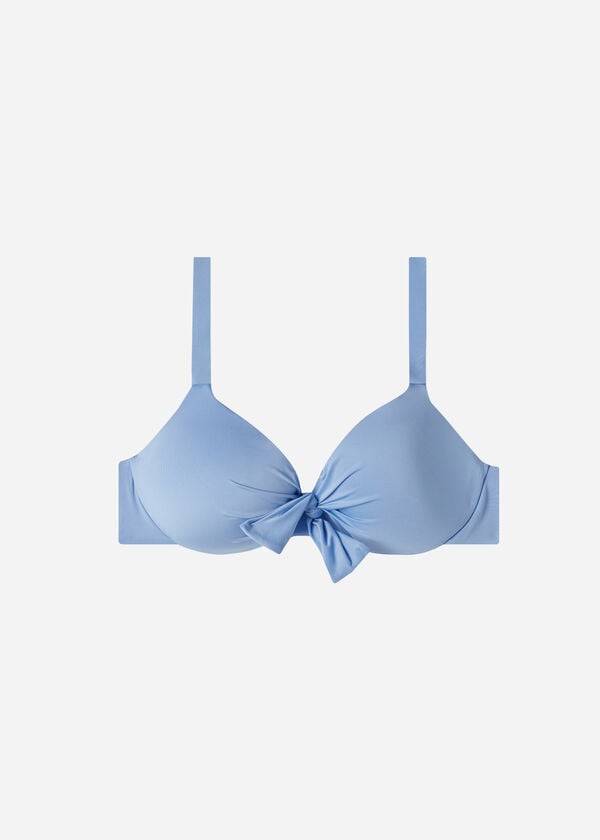 blaue calzedonia push-up bikini-oberteile für damen gepolstert aus indonesischer Öko-baumwolle