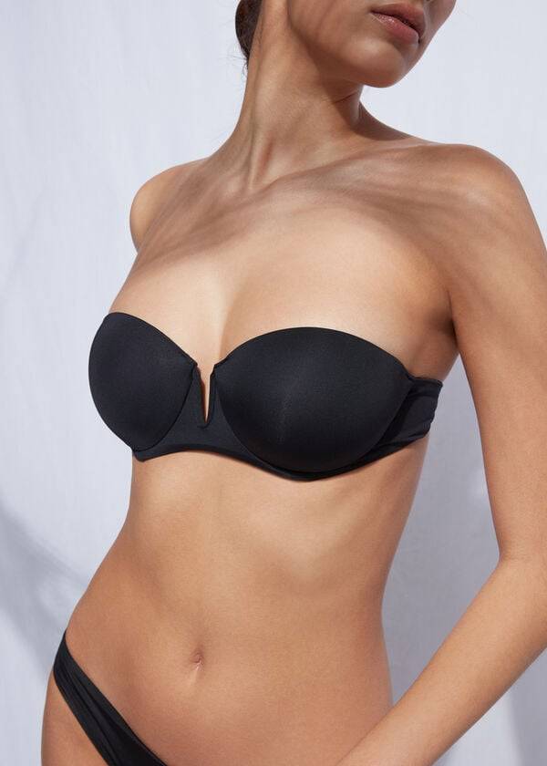 schwarze damen-bikini-oberteile von calzedonia mit push-up-funktion gepolstert in indonesien eco rosa