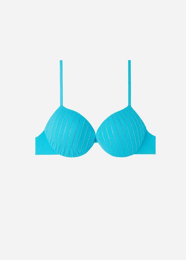 türkisfarbene calzedonia gepolsterte push-up-bikini-oberteile für damen aus shanghai