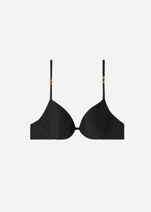calzedonia damen-bikini-oberteil casablanca mit polsterung und push-up-funktion schwarz