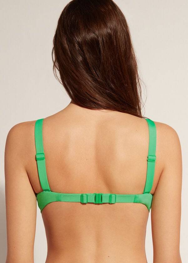 calzedonia gepolstertes push-up bikini-oberteil für damen grün indonesien