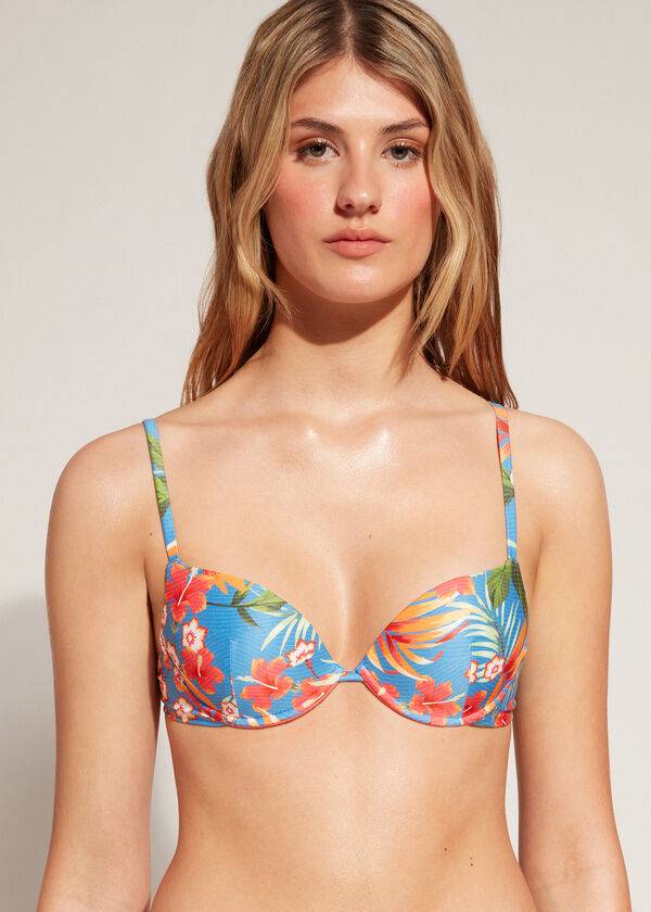grüne calzedonia push-up-bikini-oberteile für damen maui-modell gepolstert