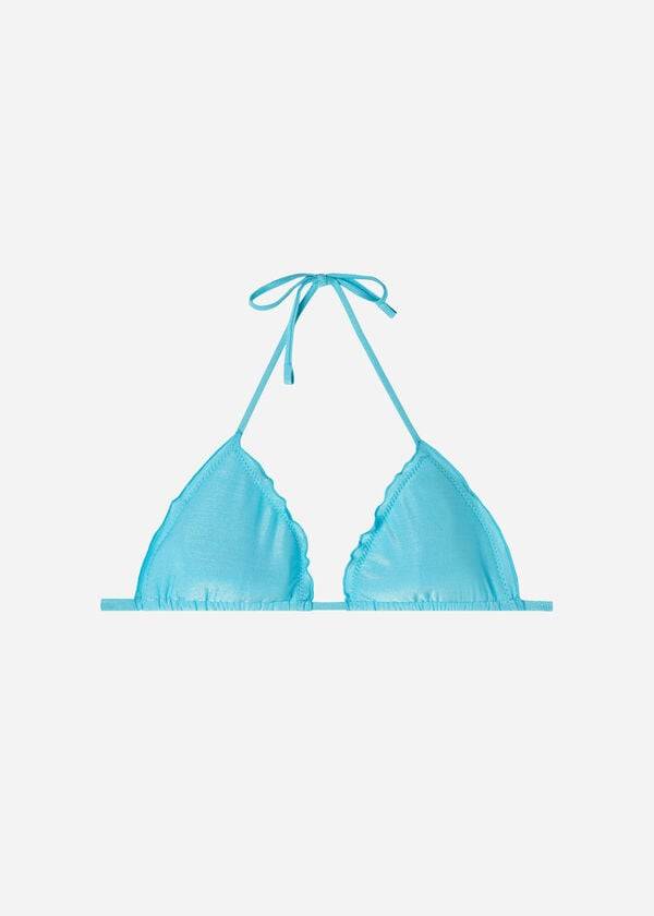 calzedonia damen-bikini-oberteil mit gepolstertem triangel-design formentera türkis