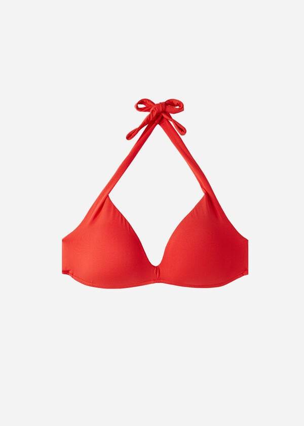 calzedonia gepolstertes triangel-bikini-oberteil indonesien eco rise damen rot