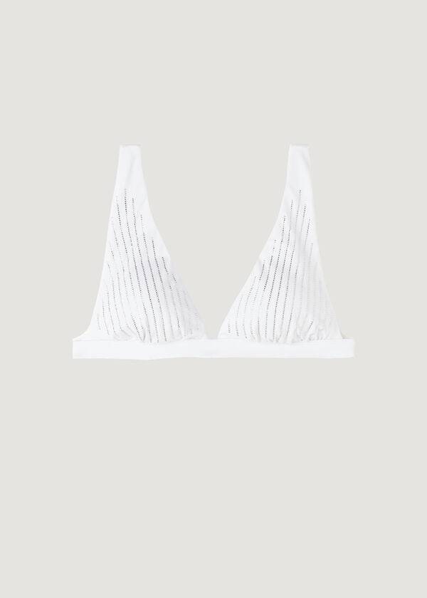 calzedonia gepolstertes triangel-bikini-oberteil shanghai für damen weiß