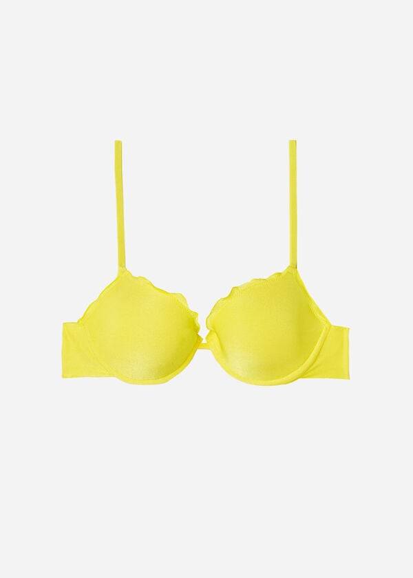 gelbe calzedonia push-up formentera damen-bikini-oberteile